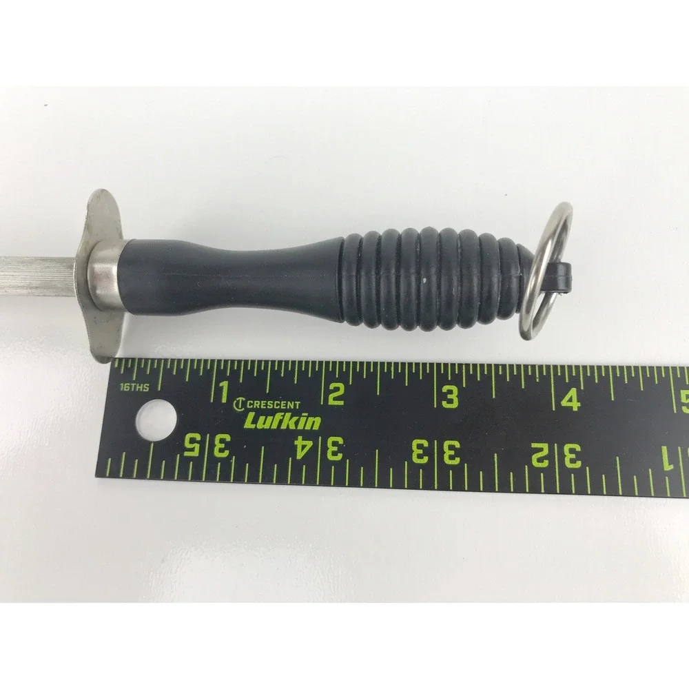 Unbranded Honing Sharpening Steel‎ Rod Knife Sharpener Black Handle Kitchen Tool